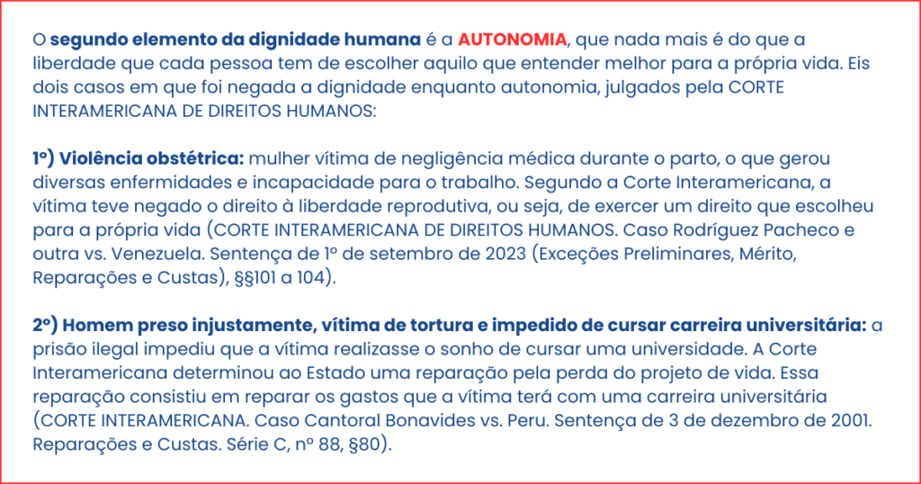 conteúdo mínimo da dignidade humana - autonomia